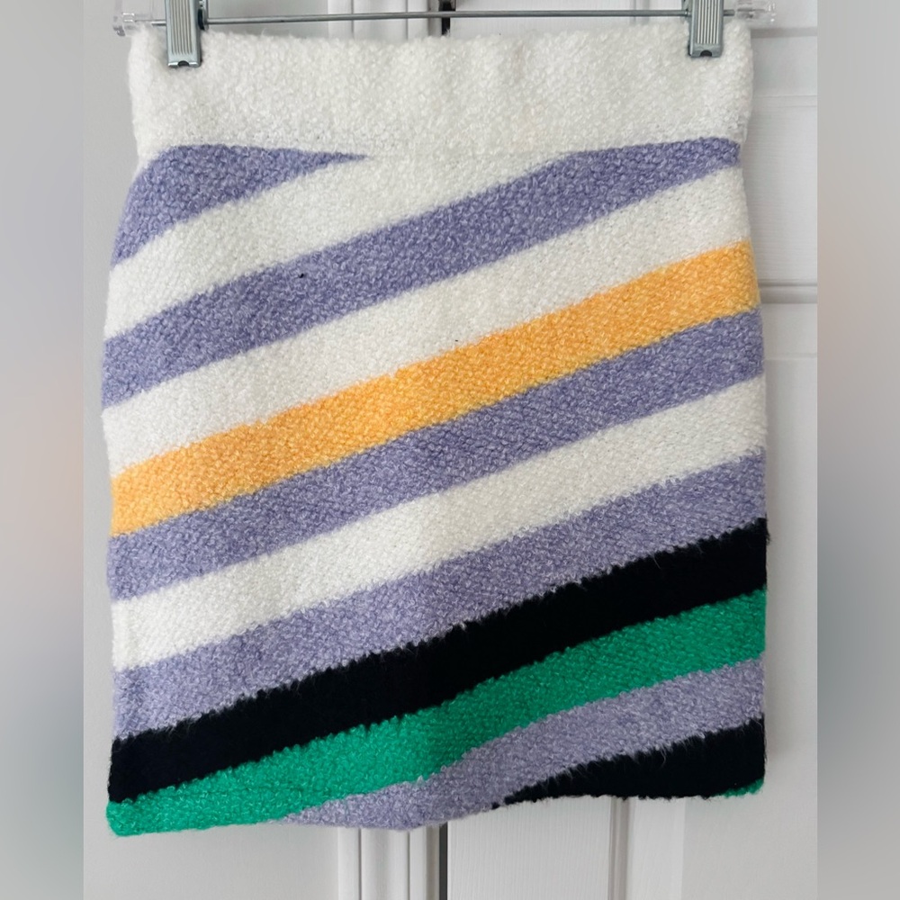Anthropologie Daily Practice Cozy Striped Sweater Mini Skirt, Size XS - Picture 9 of 10